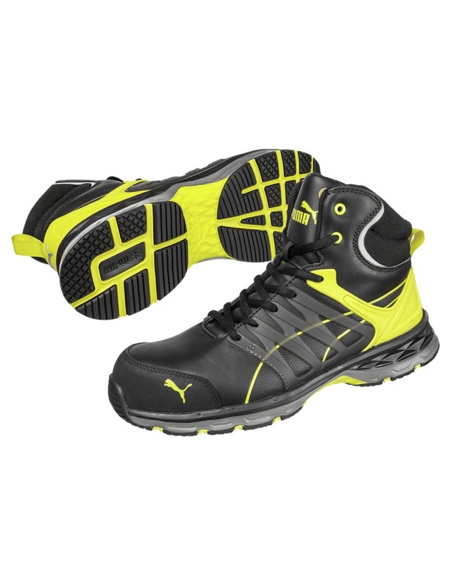 Pracovná obuv Puma Velocity 2.0 Mid S3 žlté ESD
