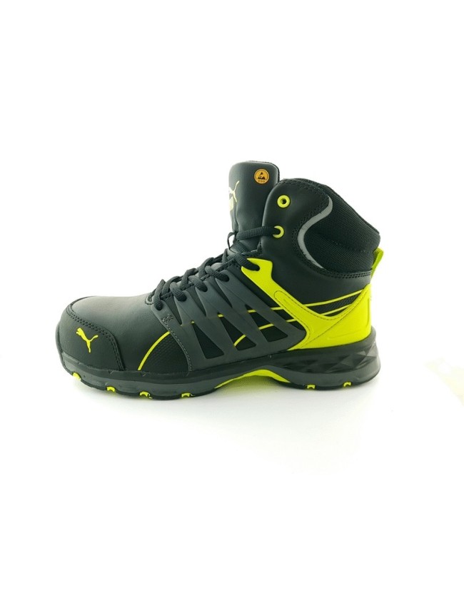 Pracovná obuv Puma Velocity 2.0 Mid S3 žlté ESD