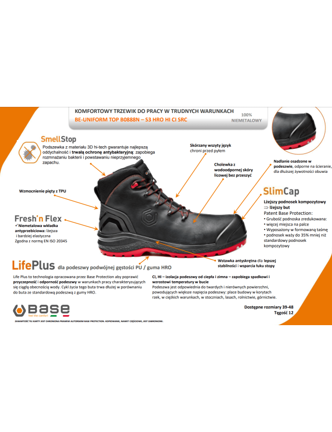 Pracovná obuv Base Be Uniform Top S3 SRC