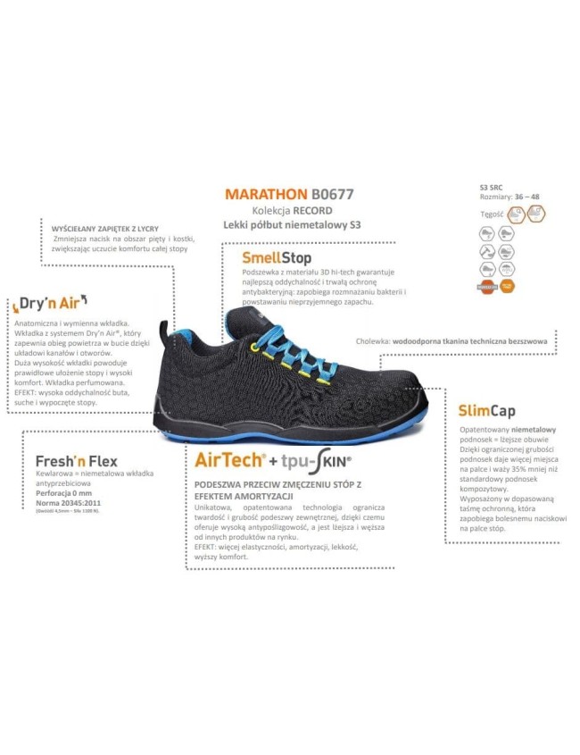 Pracovné poltopánky BASE Marathon
