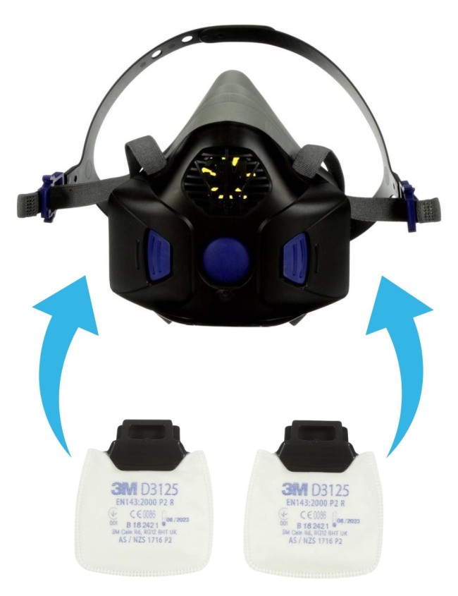 Protiprachový filter do masky 3M D3125 Secure Click