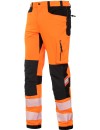 Reflexné elastické pracovné nohavice Bosafety Tension