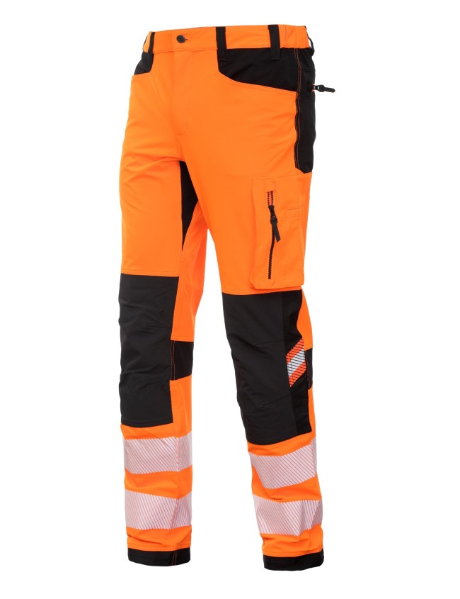 Reflexné elastické pracovné nohavice Bosafety Tension