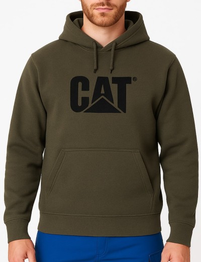 Mikina s kapucňou CAT Trademark Logo