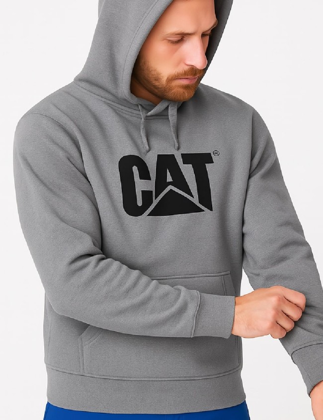 Mikina s kapucňou CAT Trademark Logo