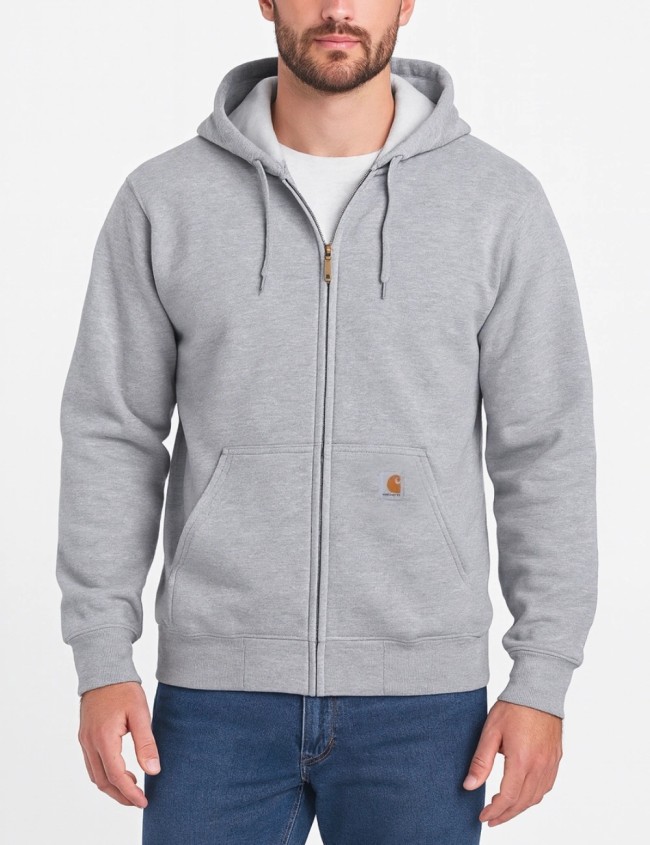 Pracovná mikina s kapucňou na zips Carhartt K122 MIDWEIGHT ZIP