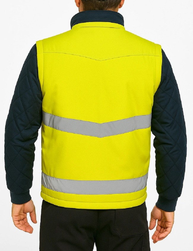 Reflexná pracovná bunda s odopínateľnými rukávmi Sir Safety