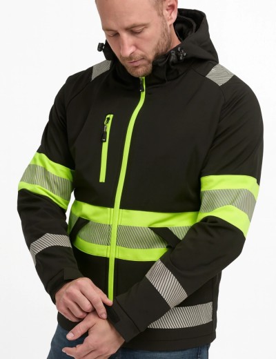 Reflexná softshellová bunda Bosafety Valencia C1