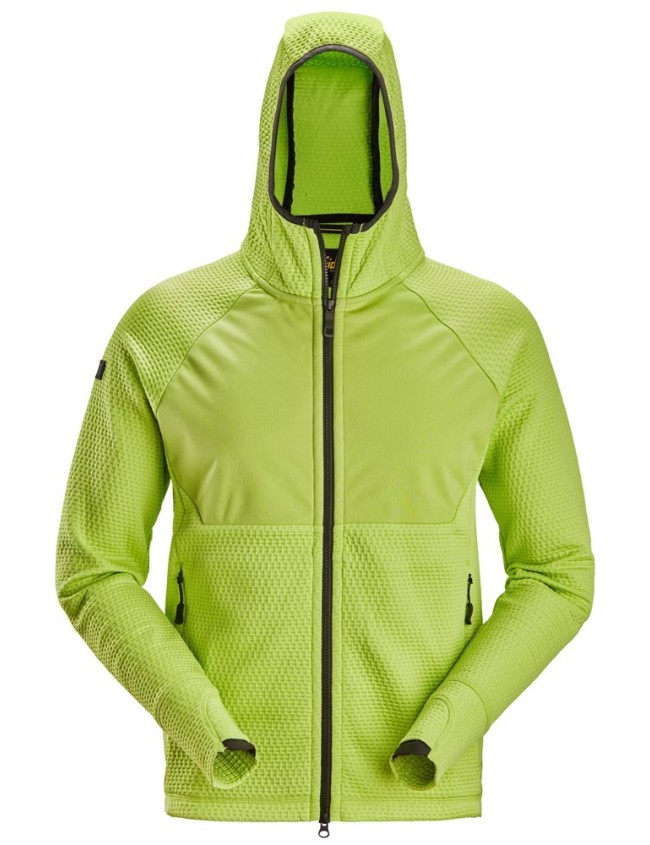 Mikina s kapucňou Snickers 8405 Flexi Work Lime
