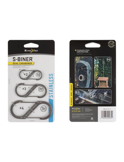 Karabínkový klip Nite Ize S-Biner oceľový 3-pack SB234-03-11