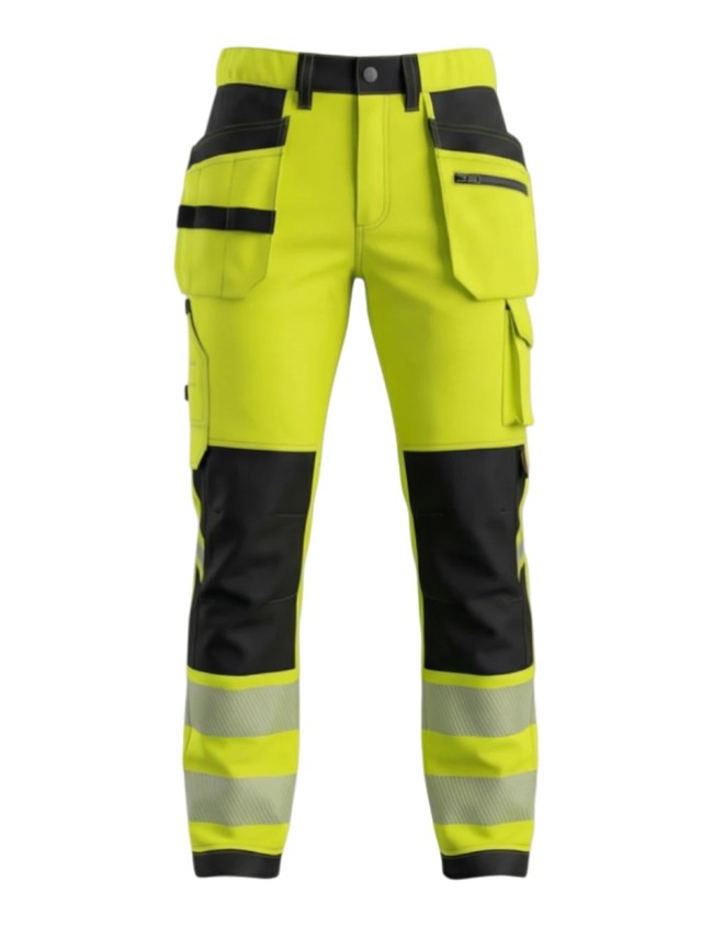 Reflexné pracovné nohavice BoSafety Tension Pro C2