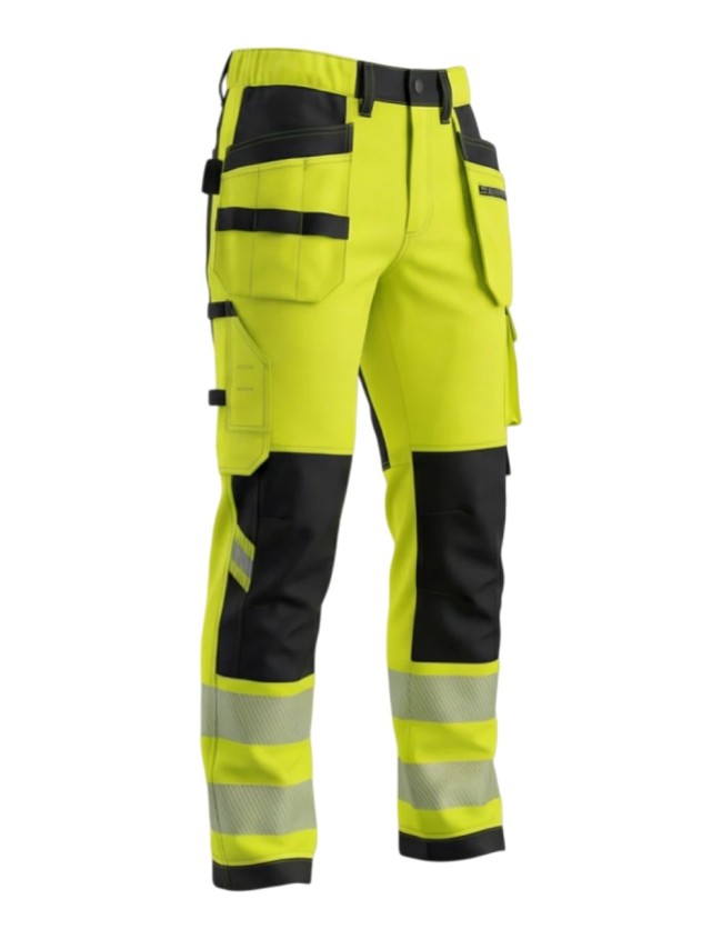 Reflexné pracovné nohavice BoSafety Tension Pro C2