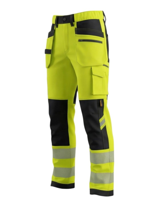 Reflexné pracovné nohavice BoSafety Tension Pro C2
