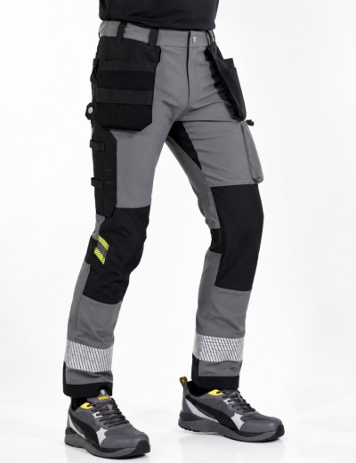 Elastické pracovné nohavice Bosafety Tension Plus | Balticworkwear.sk