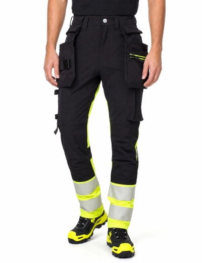 Reflexné pracovné nohavice Bosafety Tension Pro